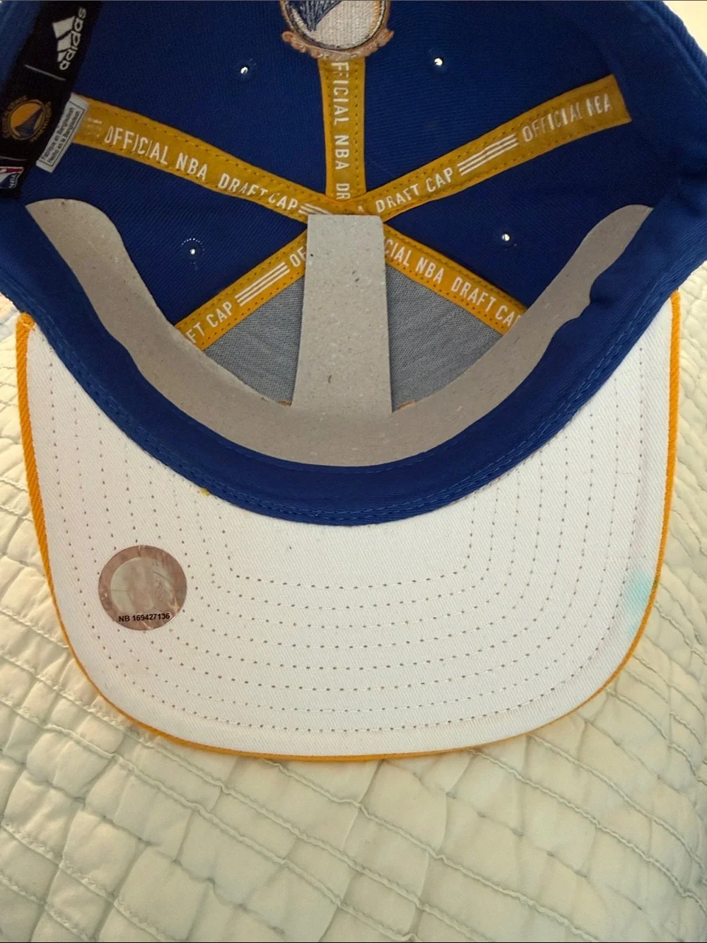 adidas Blue and Yellow Golden State Warriors Snapback Hat